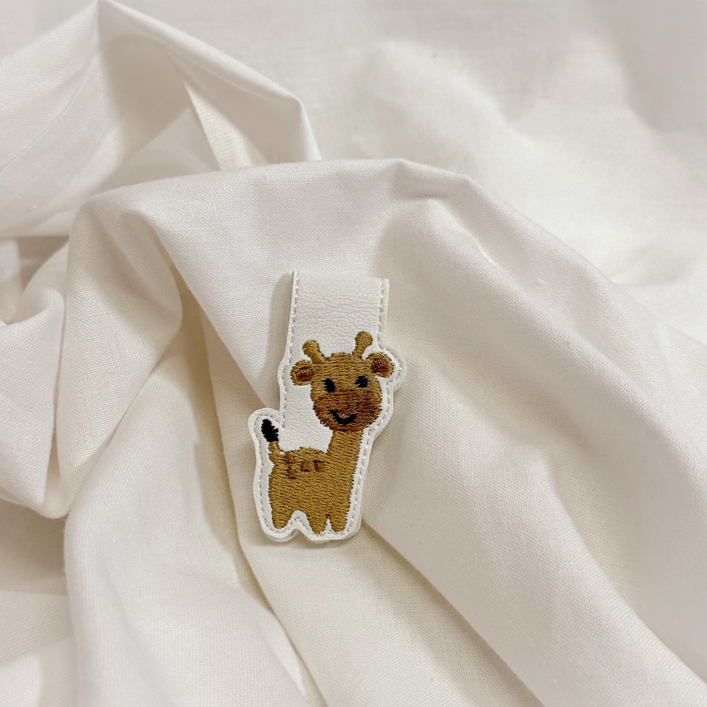 Embroidered Leather Magnetic Bookmark