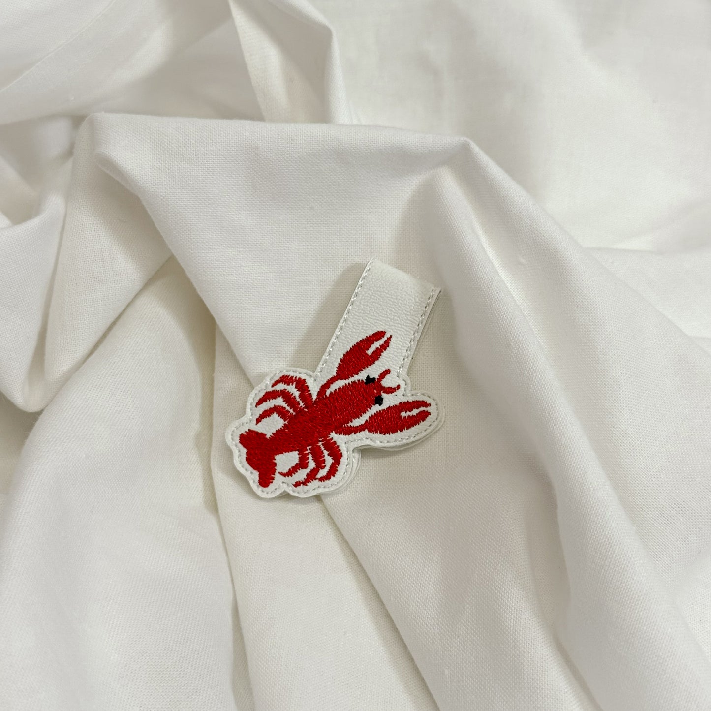Embroidered Leather Magnetic Bookmark