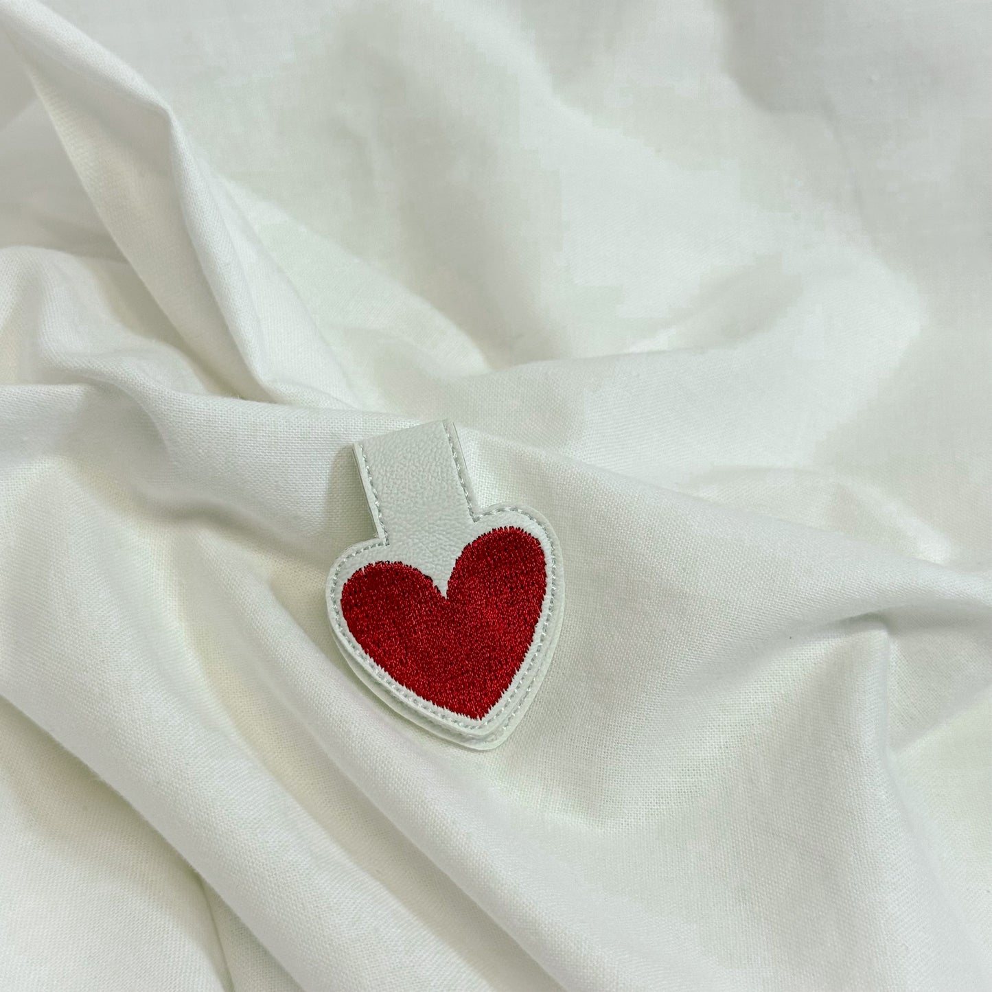 Embroidered Leather Magnetic Bookmark