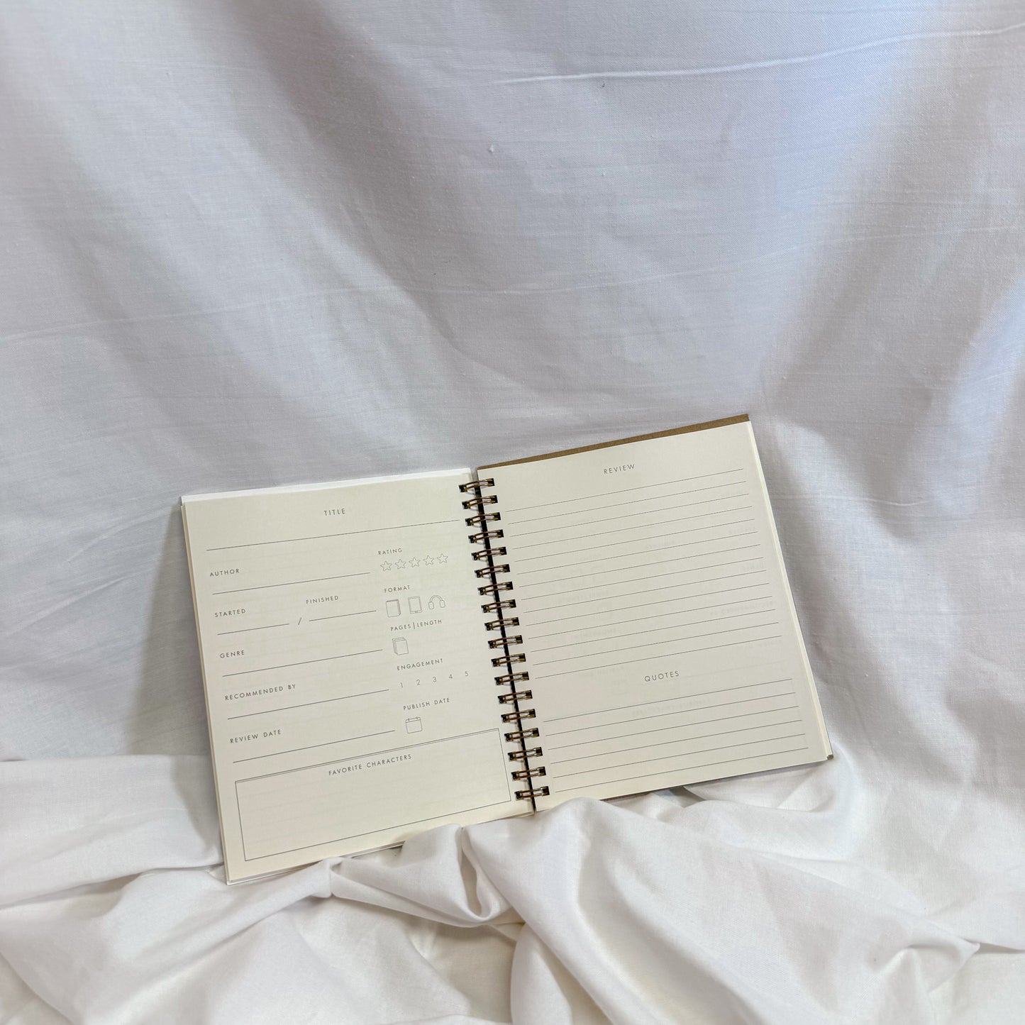 Book Log Spiral Notebook