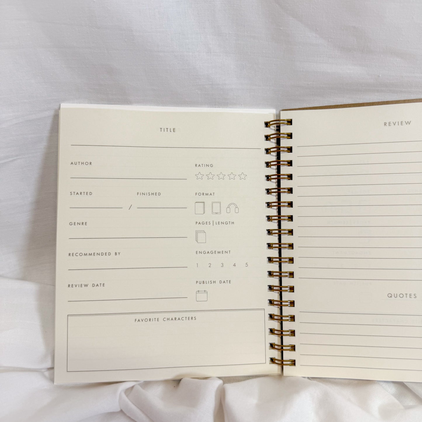 Book Log Spiral Notebook