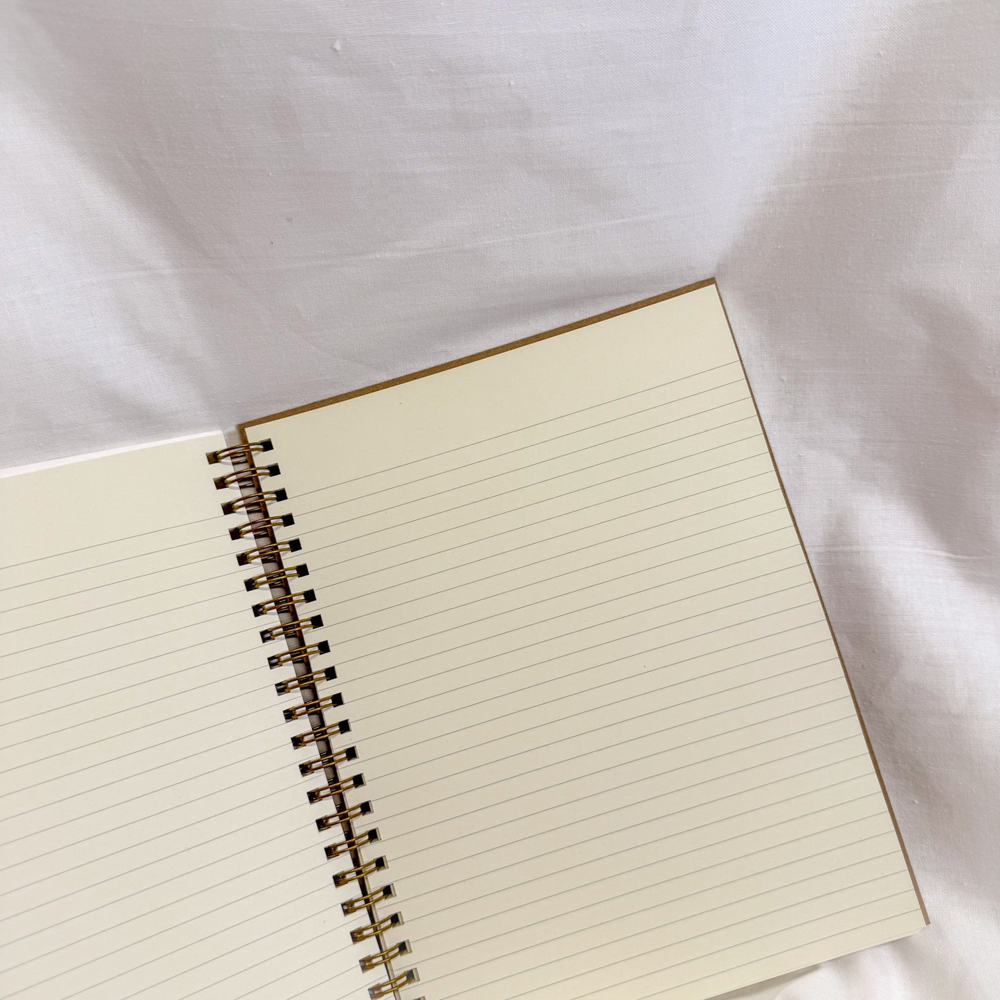 Tan Striped Spiral Notebook