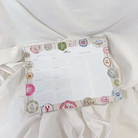 Plate Wall Meal Planner Notepad