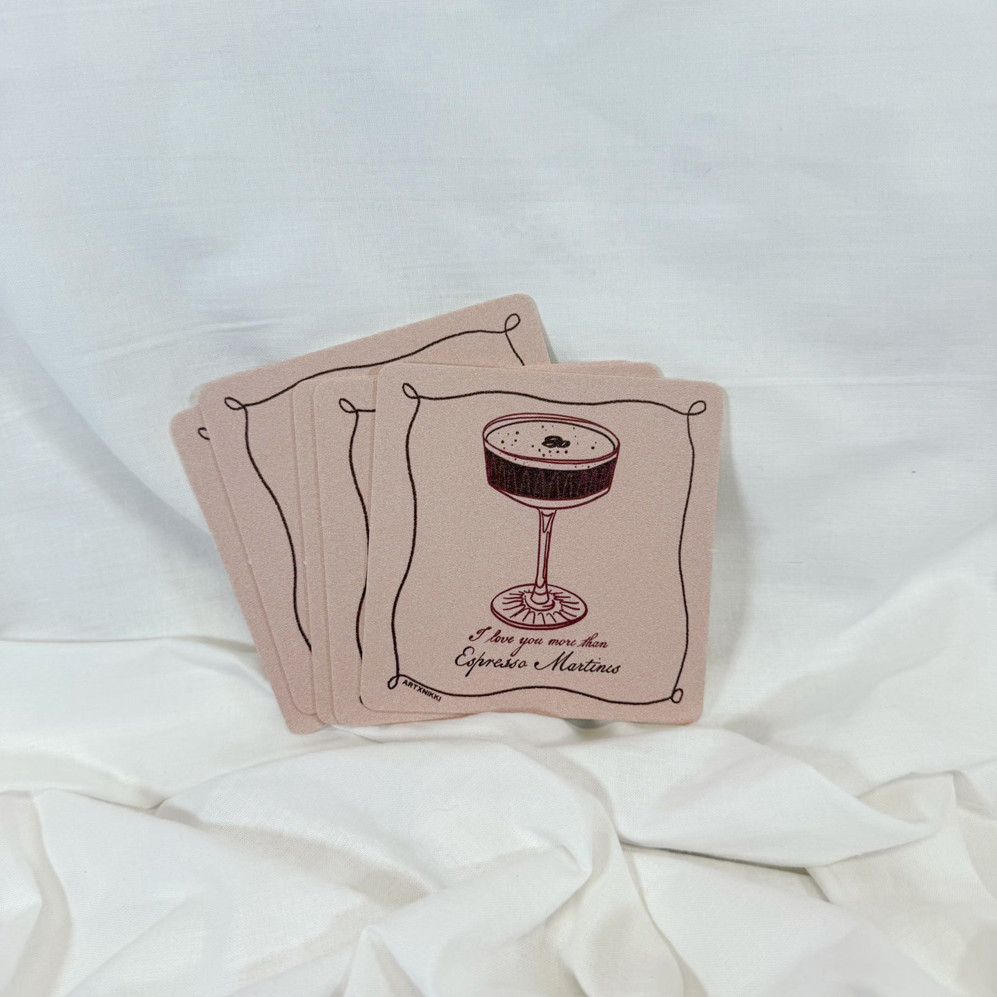 I Love Espresso Martinis Coaster Set