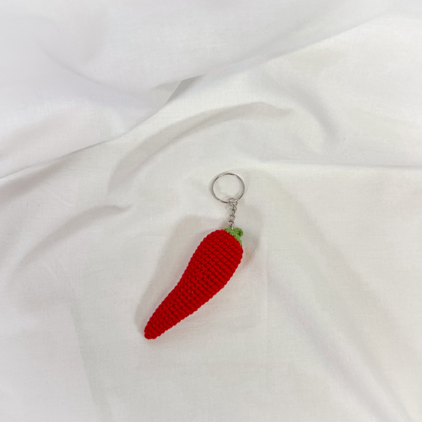 Crochet Spicy Pepper Keychain