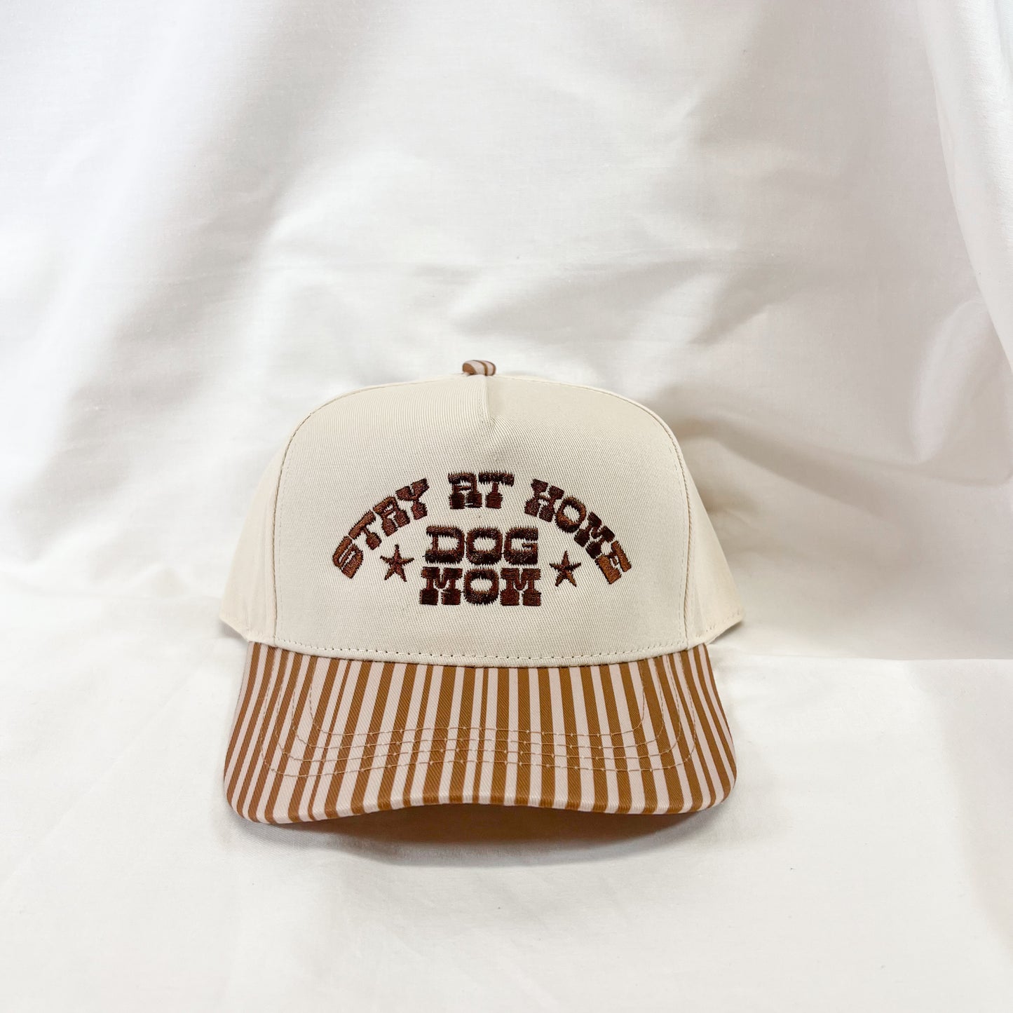 Dog Mom Striped Trucker Hat