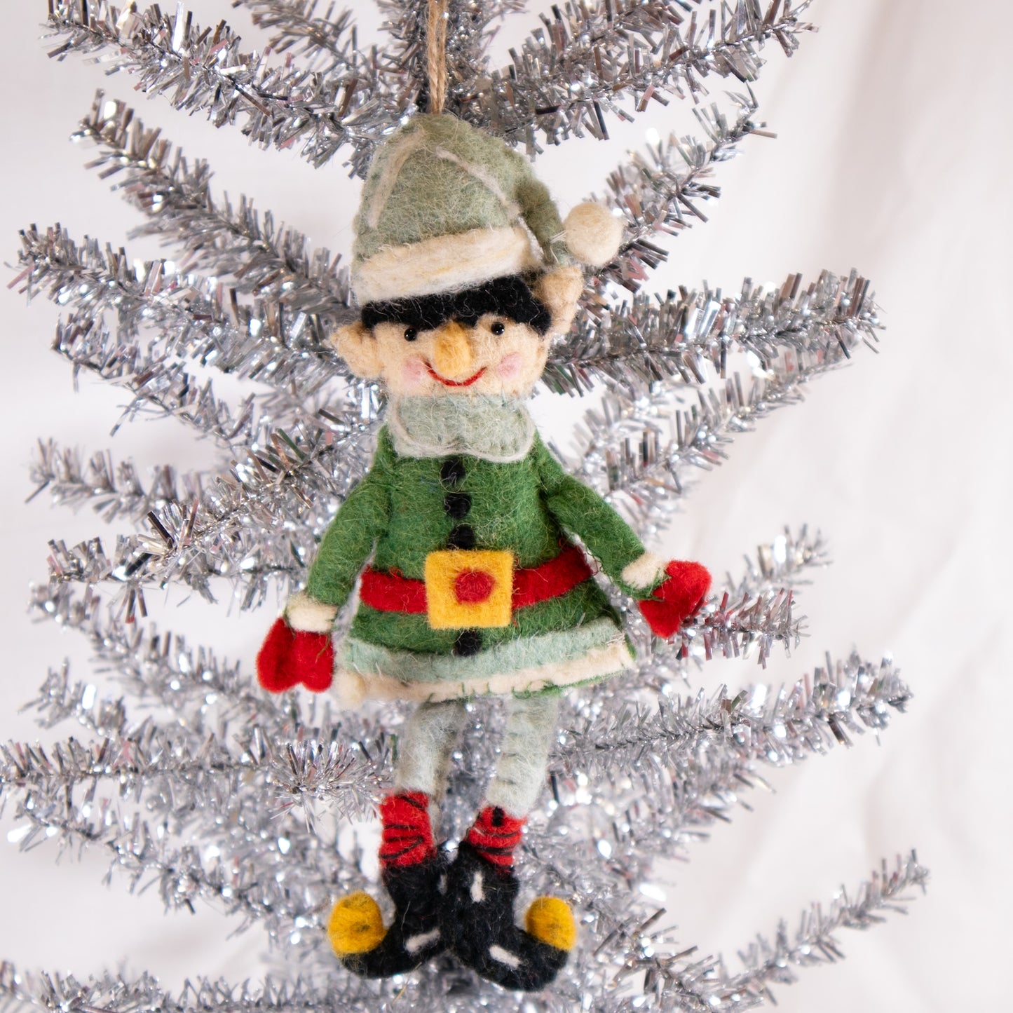 Happy Elf Christmas Ornament