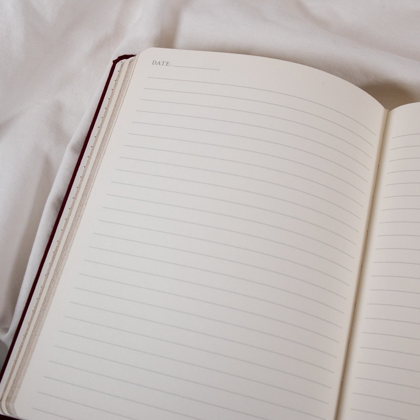 Burgundy Linen Daily Journal