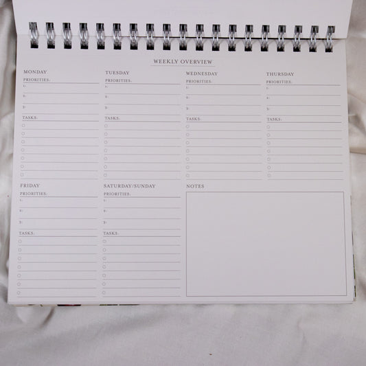 Days And Weeks Cherry Spiral Planner Pad