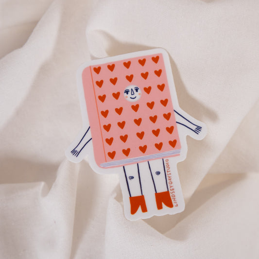 Romance Reader Book Vinyl Sticker