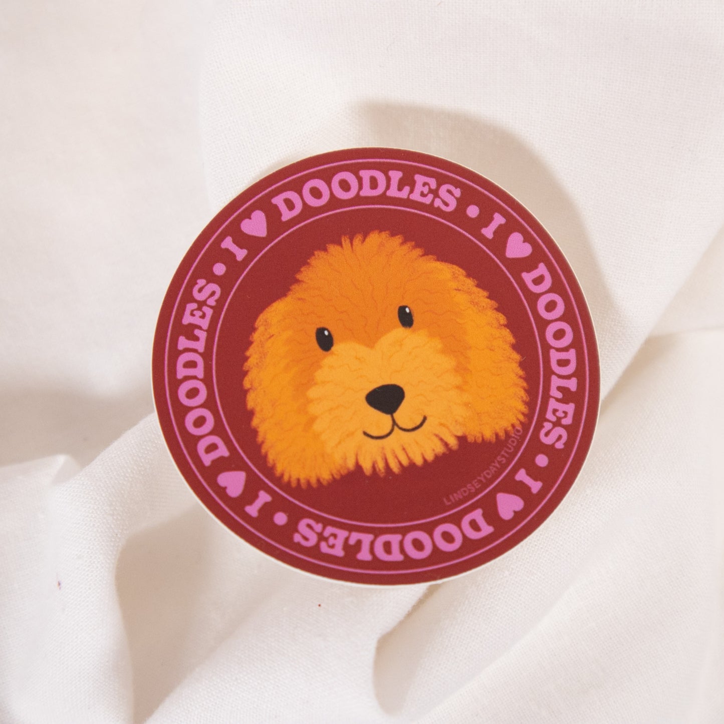 I Love My Doodle Vinyl Sticker