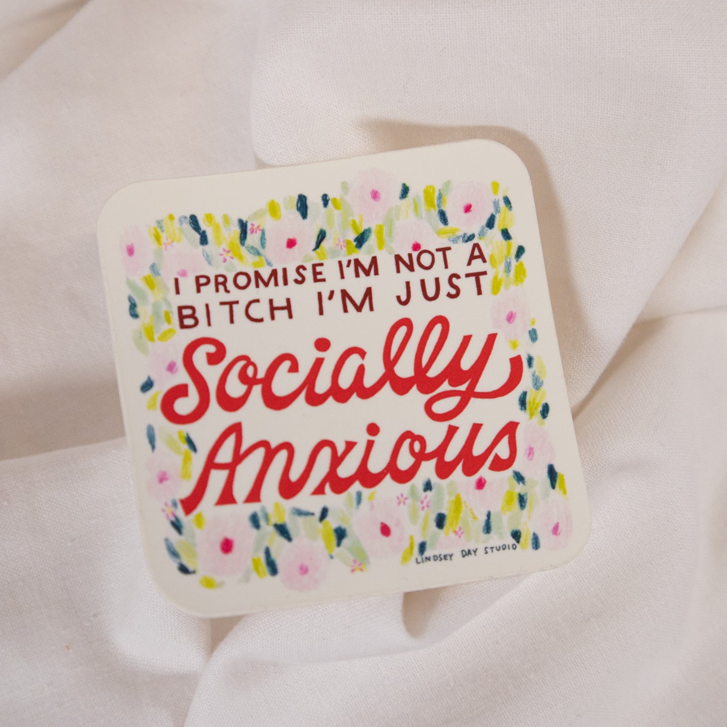 Socially Anxious Vinyl Sticker