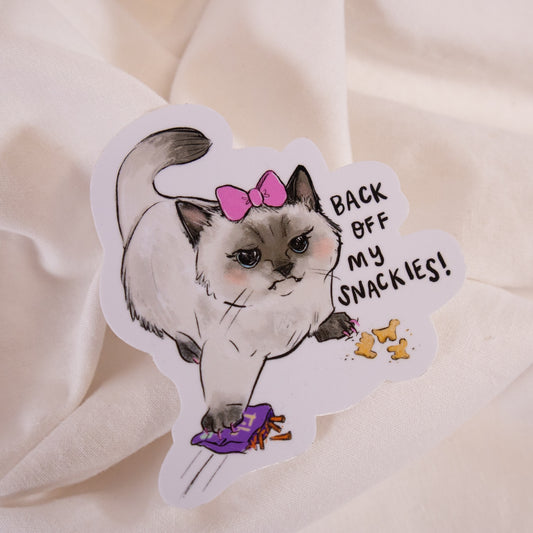 Snack Cat Vinyl Sticker