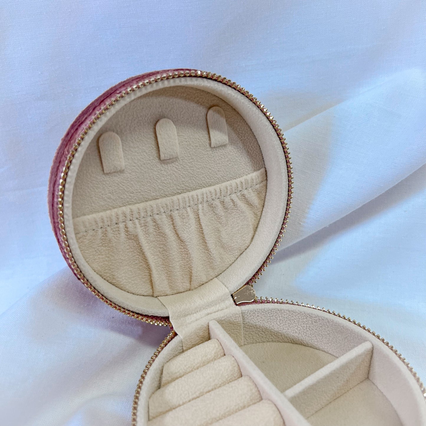 Velvet Floral Jewelry Travel Case