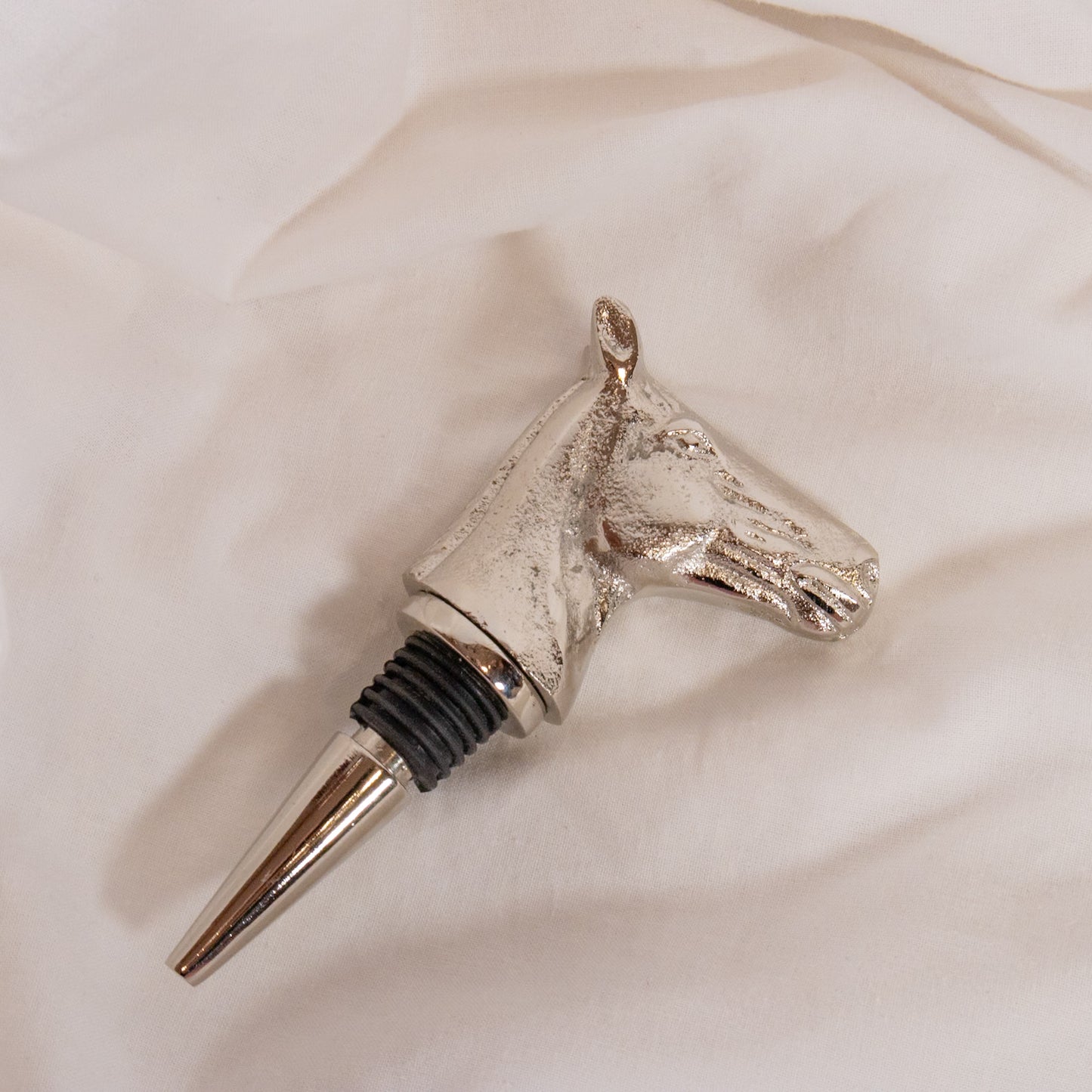 Chrome Horse Bottle Stopper