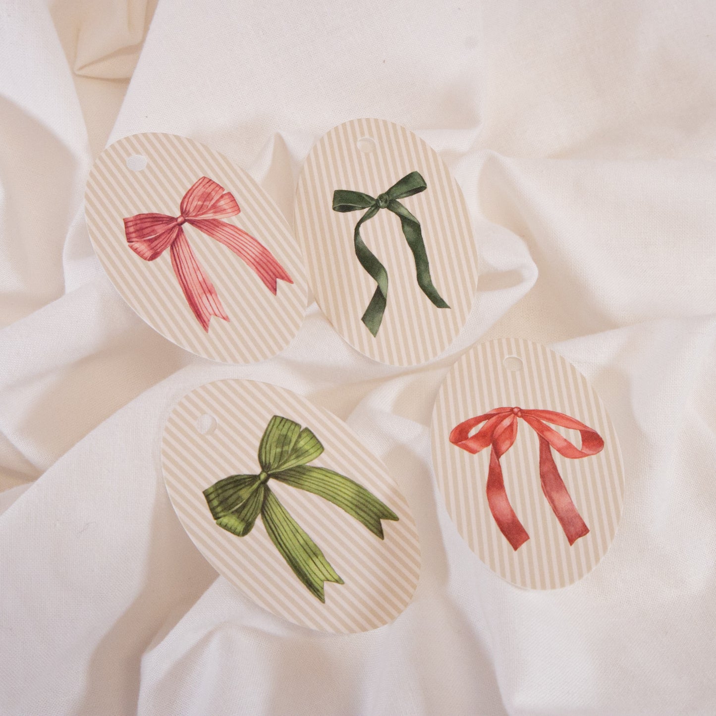 Holiday Bows Gift Tag Set