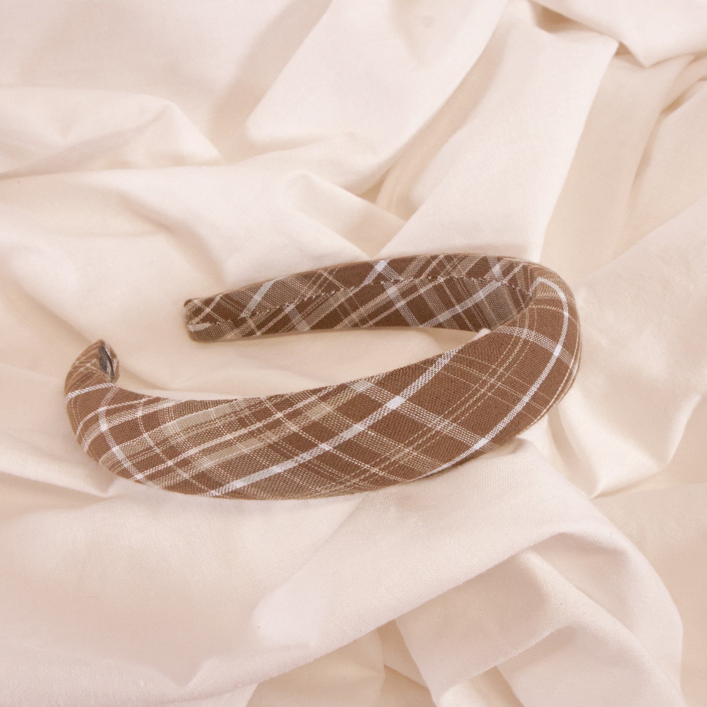 Brown Plaid Headband