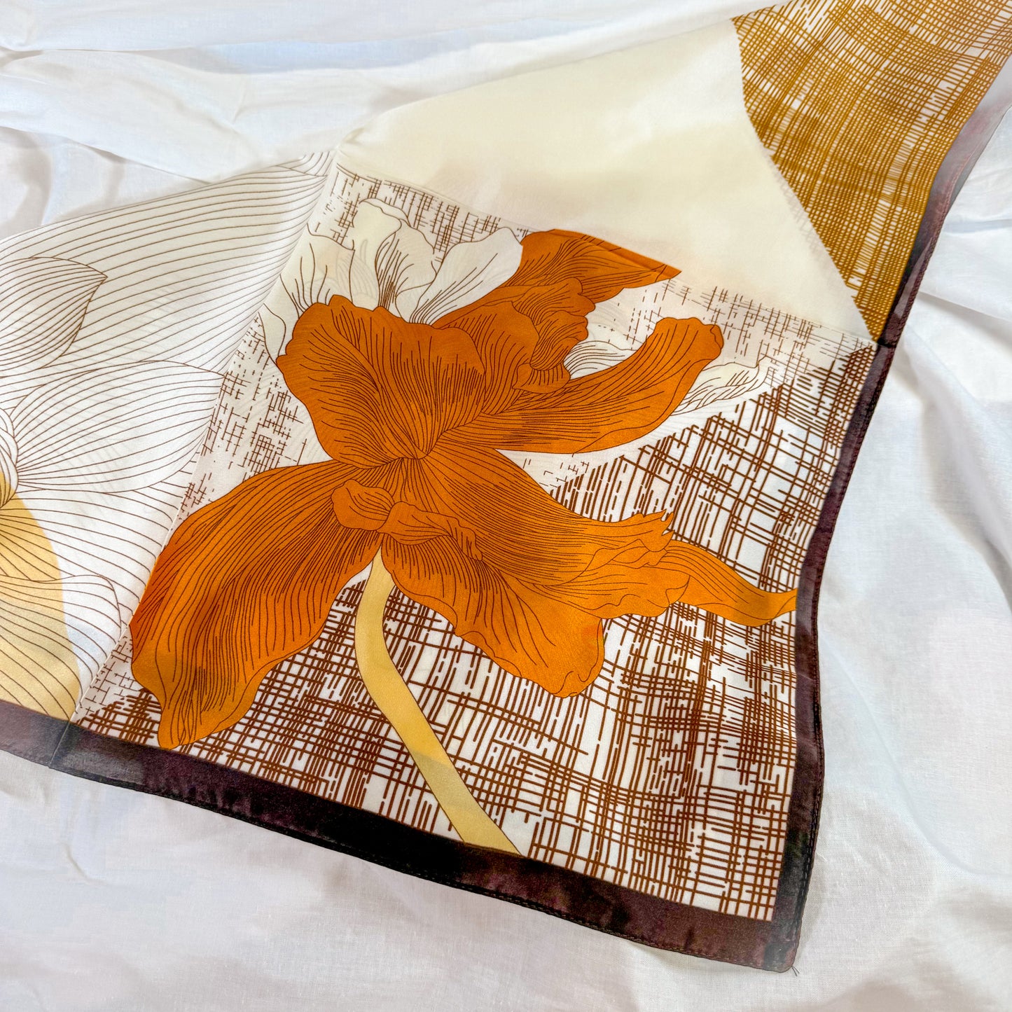 Fall Floral Square Scarf