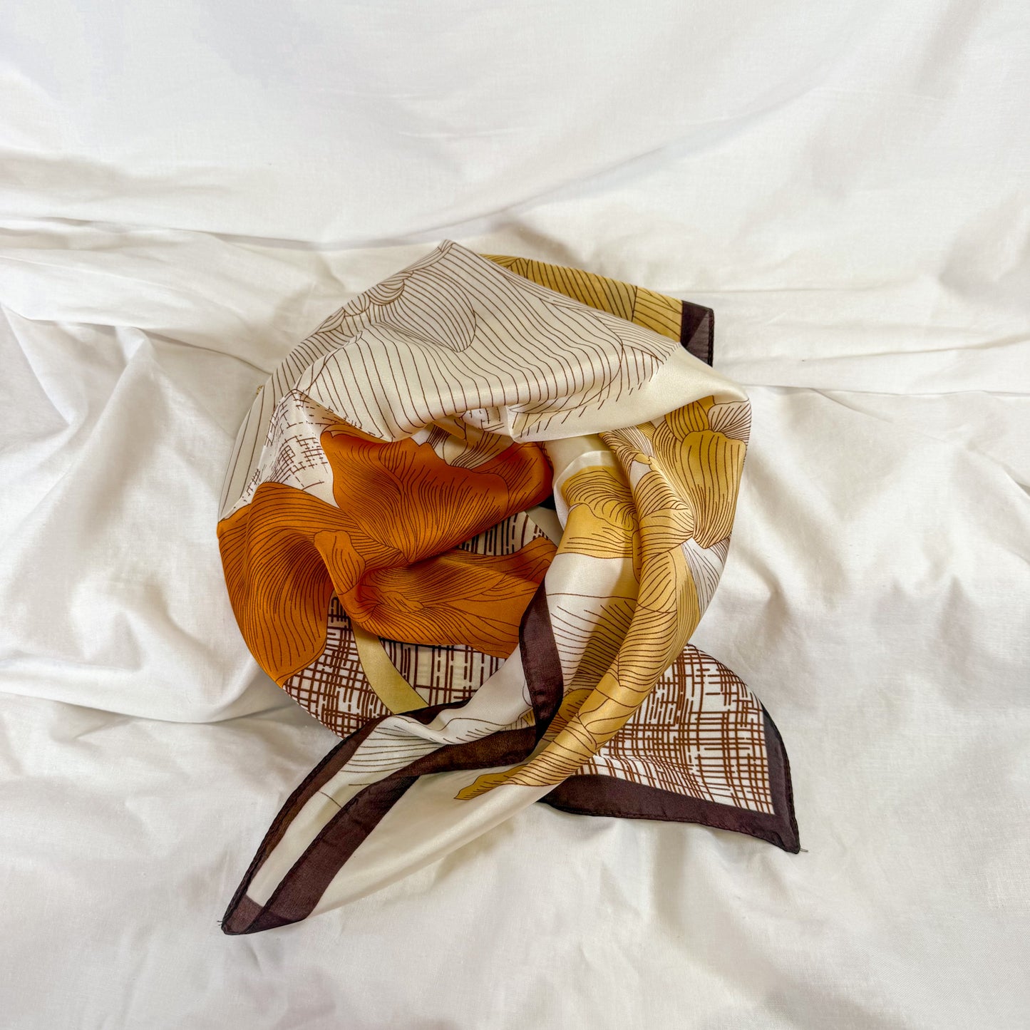 Fall Floral Square Scarf