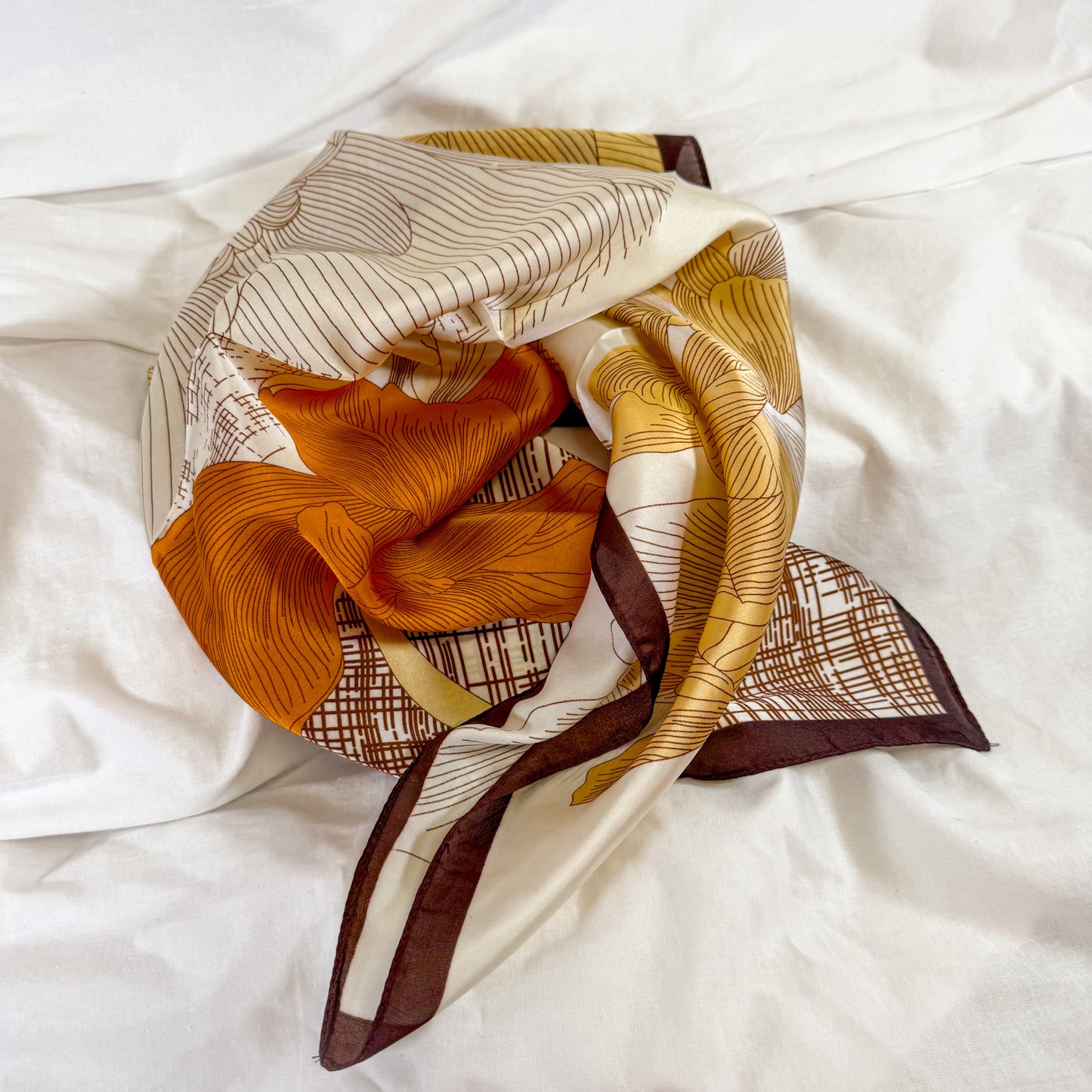 Fall Floral Square Scarf