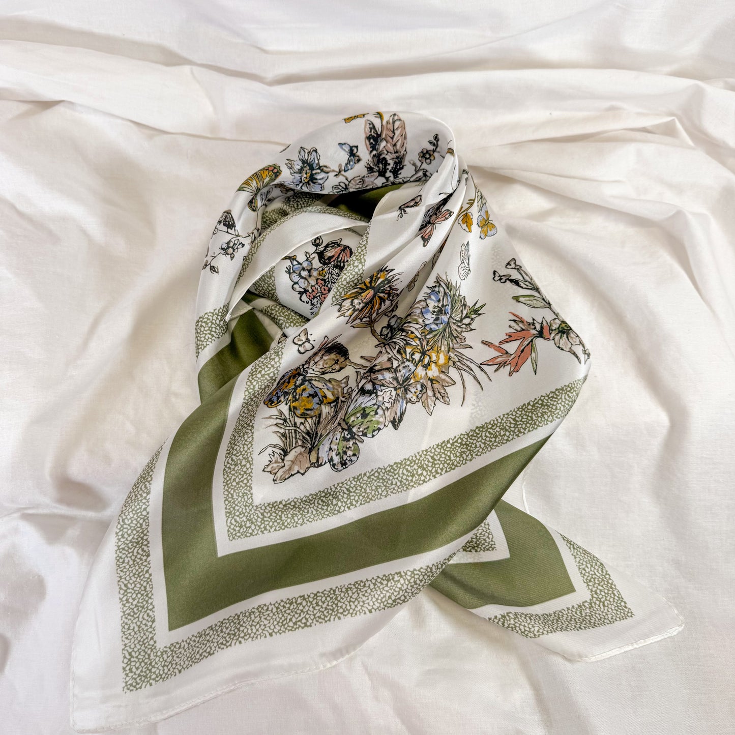Butterfly Floral Square Scarf