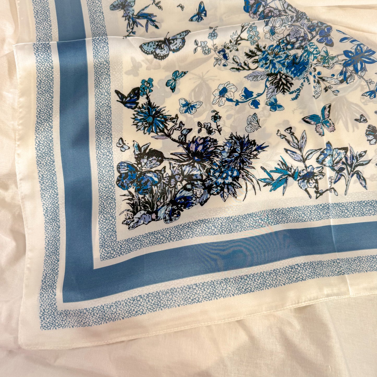 Butterfly Floral Square Scarf