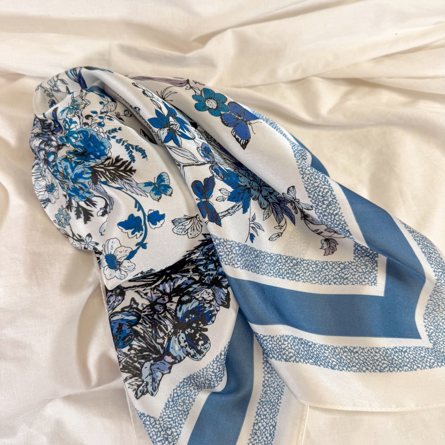 Butterfly Floral Square Scarf