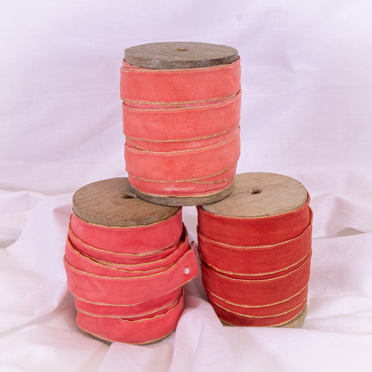 Metallic Edge Velvet Ribbon Spool
