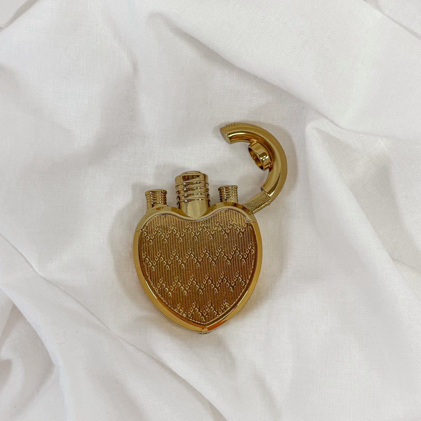 Gold Heart Lock Lighter