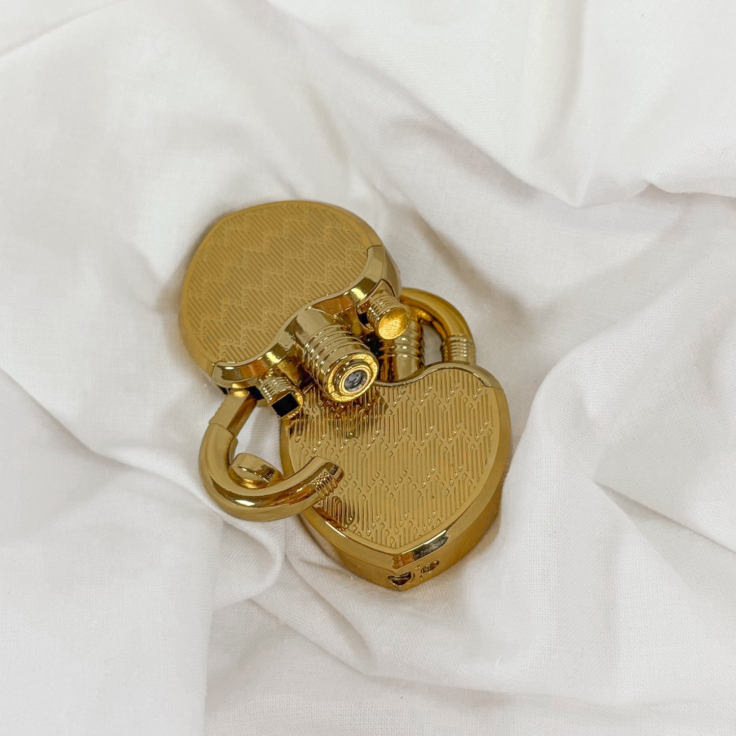 Gold Heart Lock Lighter