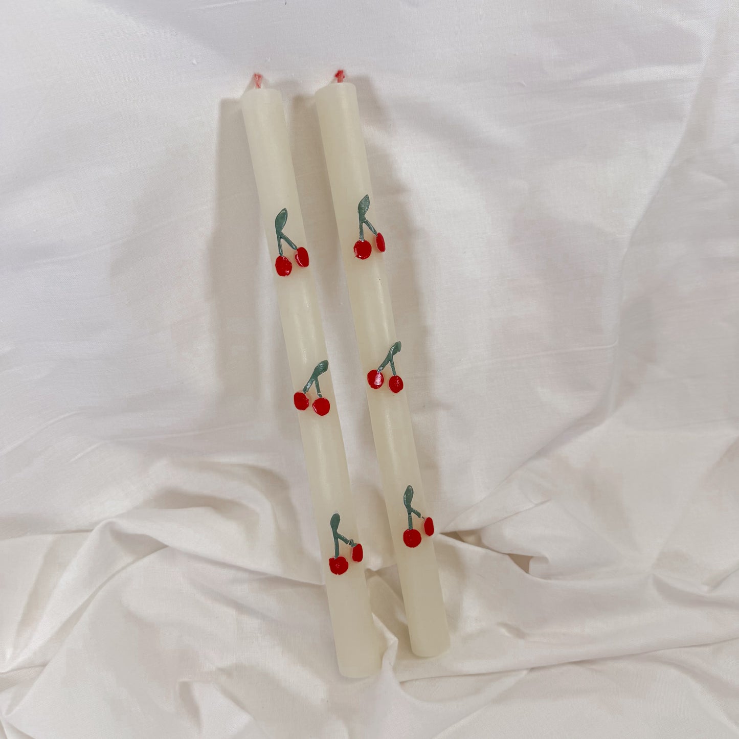 Cherry Taper Candles By Meri Meri