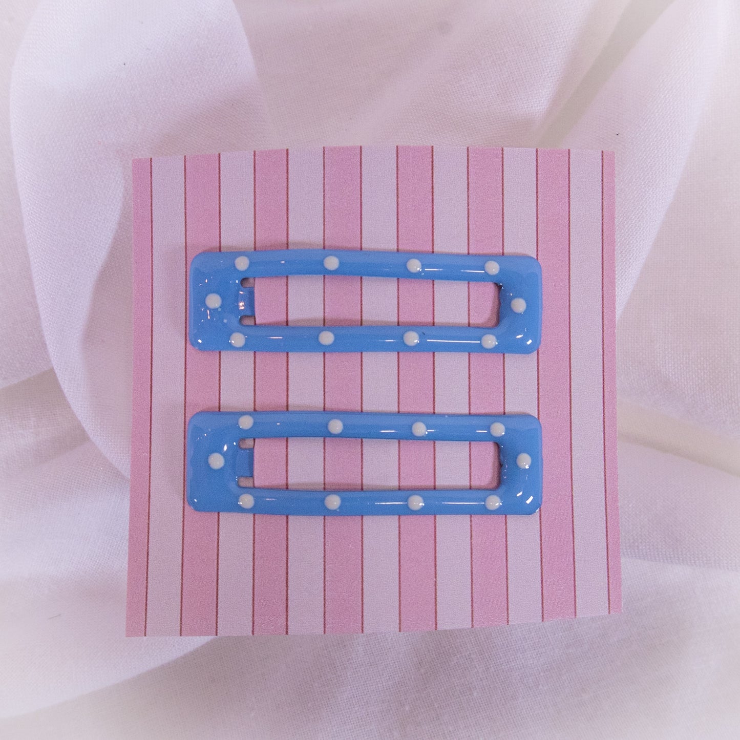 Polka Dot Square Snap Clip Set