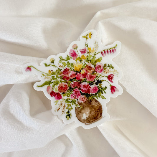 Flower Arrangement Vinyl Sticker