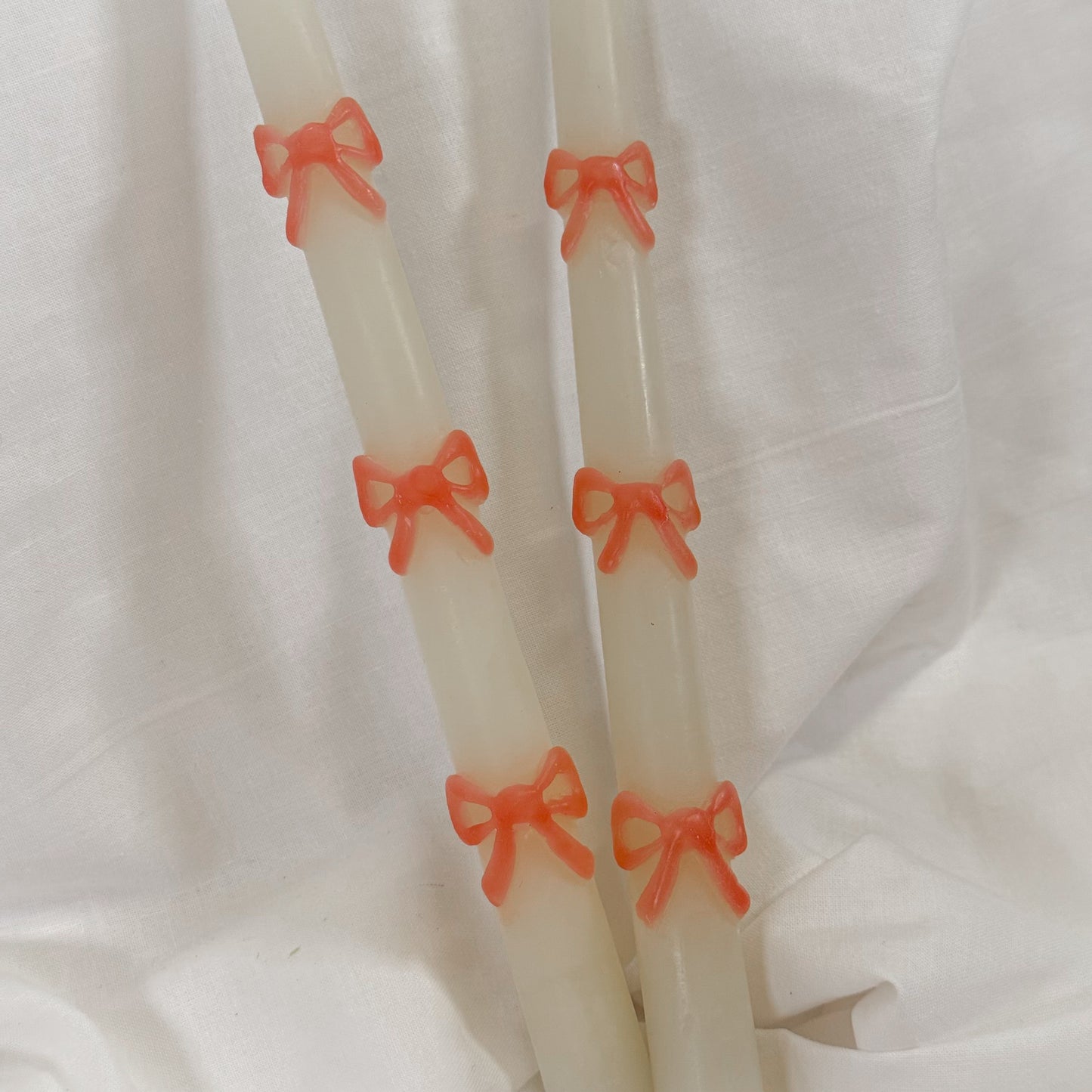 Pink Bow Taper Candles By Meri Meri