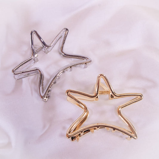 Metallic Star Claw Hair Clip
