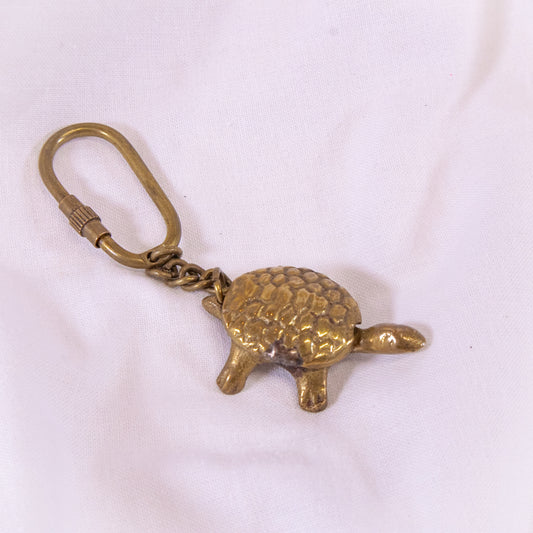 Brass Turtle Keychain
