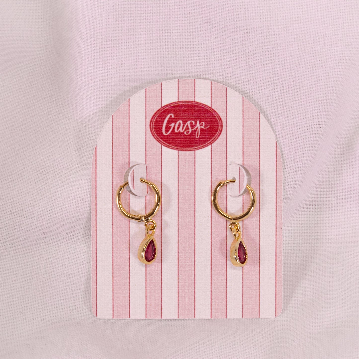 Teardrop Gemstone Drop Earrings