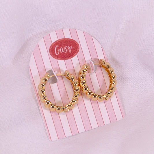 Gold Dipped Twist Hoop Earrings