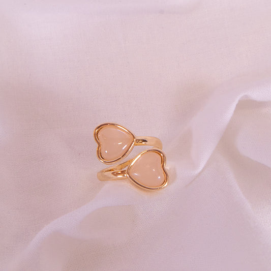 Stone Heart Wrap Ring