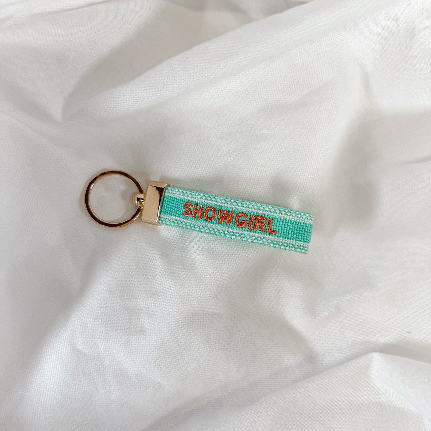 Showgirl Embroidered Keychain