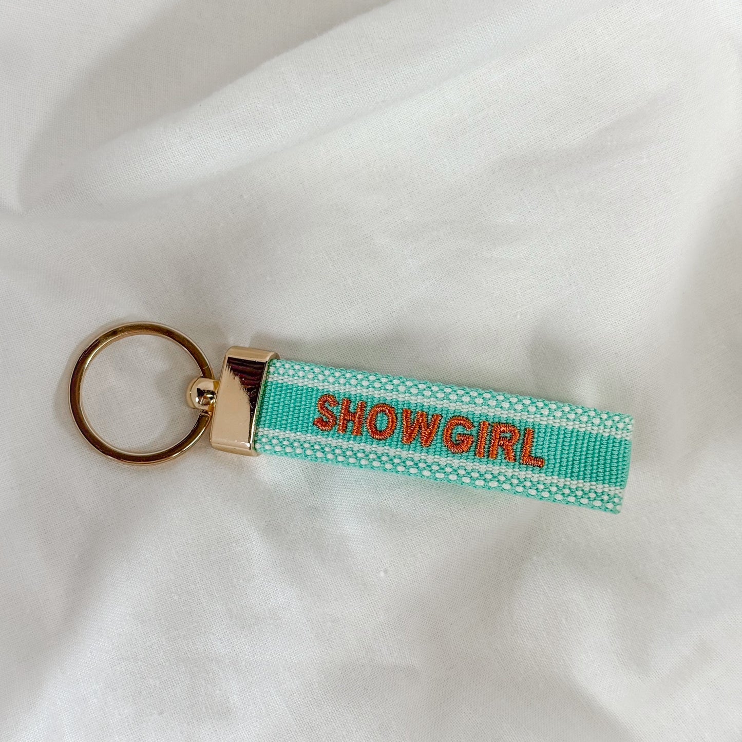 Showgirl Embroidered Keychain