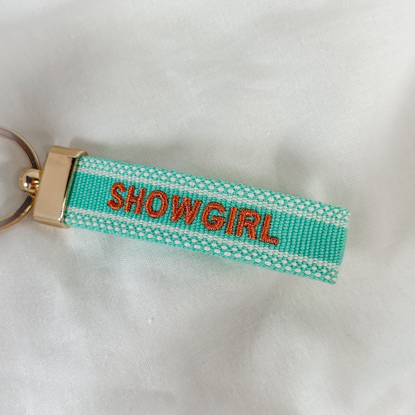Showgirl Embroidered Keychain