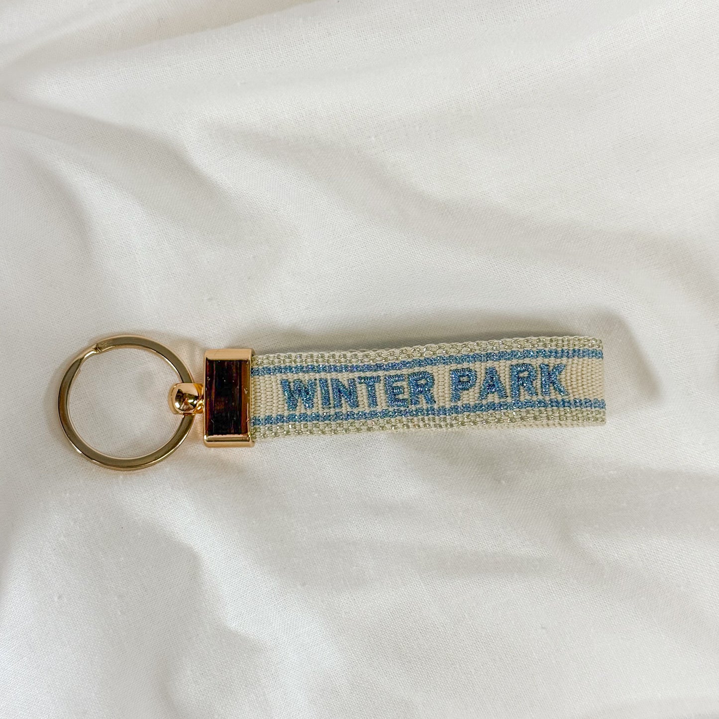 Winter Park Embroidered Keychain