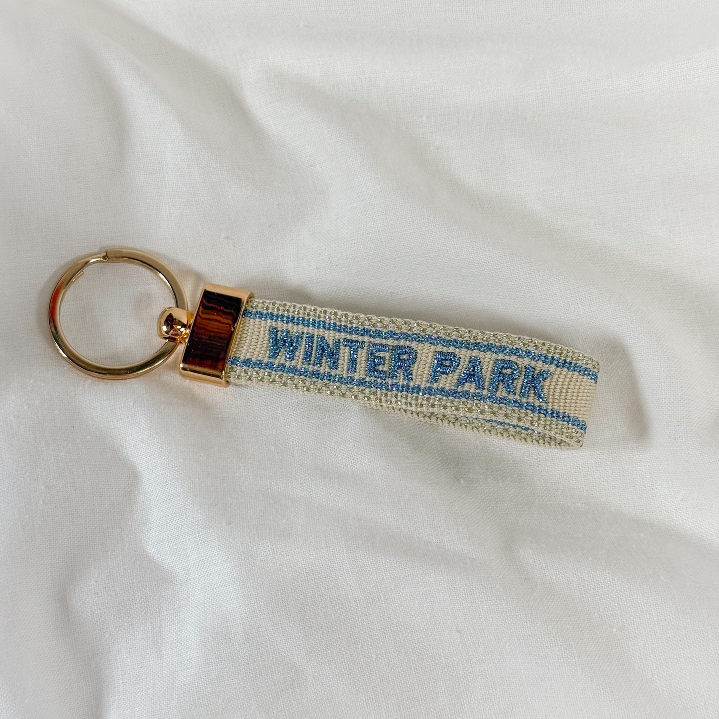 Winter Park Embroidered Keychain