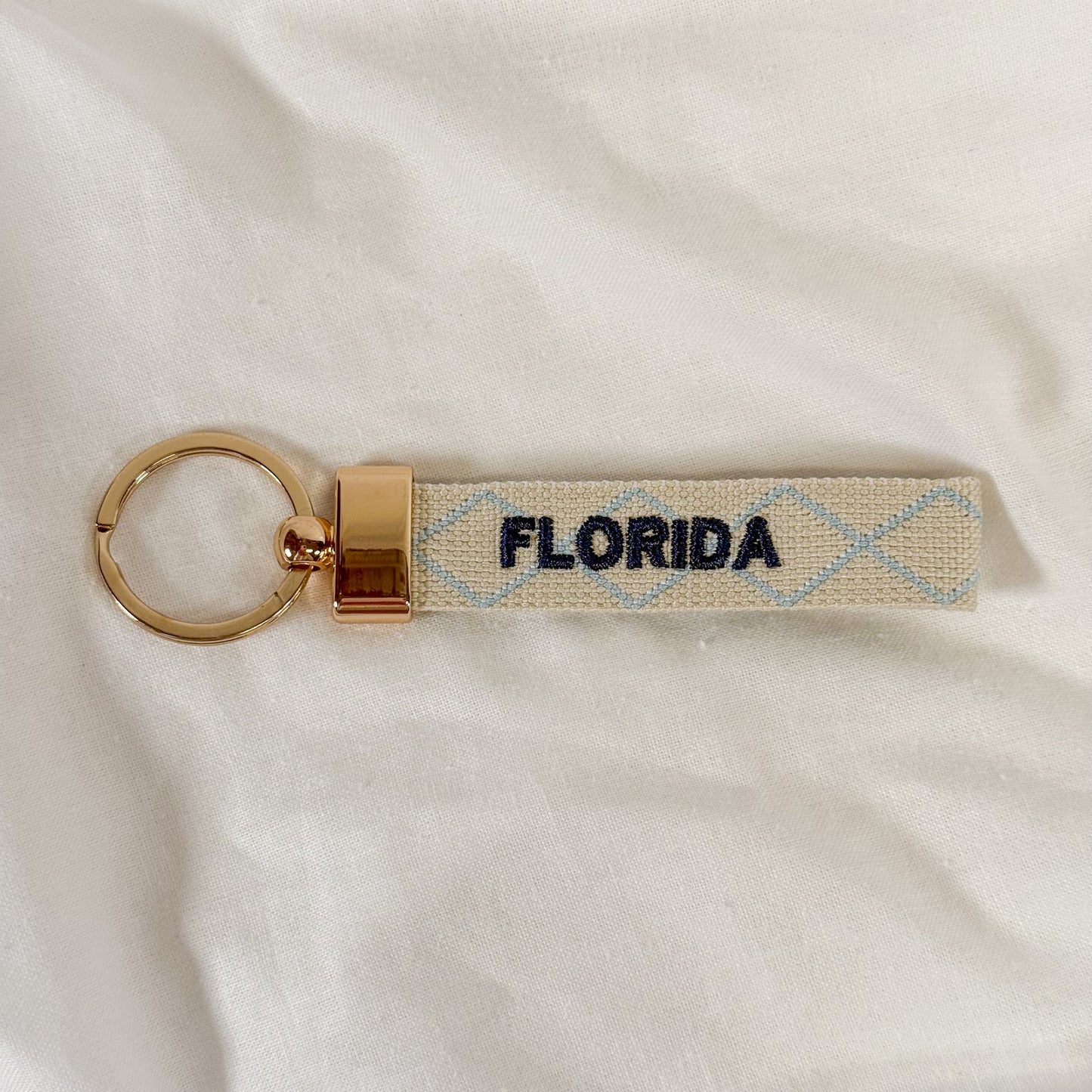 Florida Embroidered Keychain