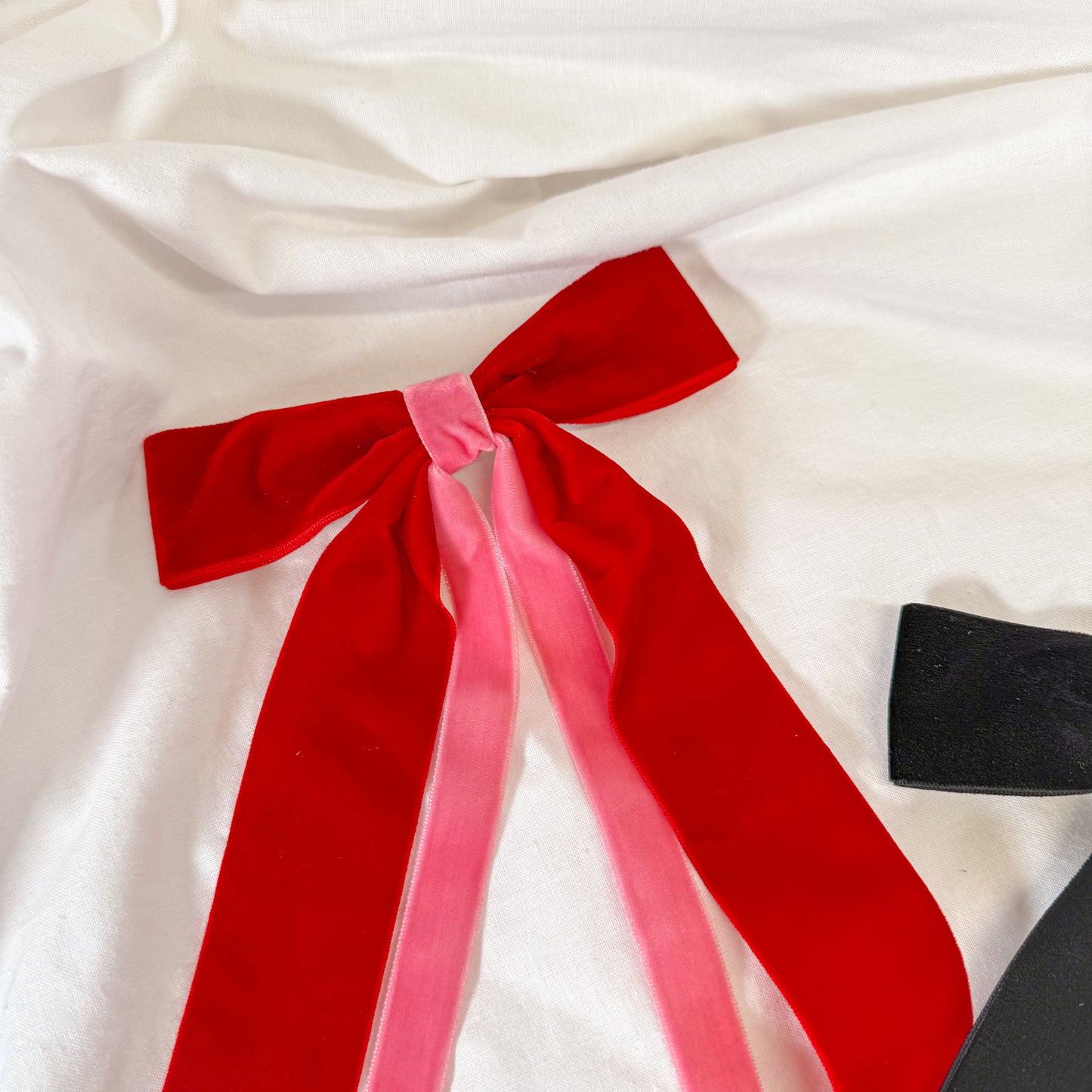 Two Tone Velvet Hair Bow