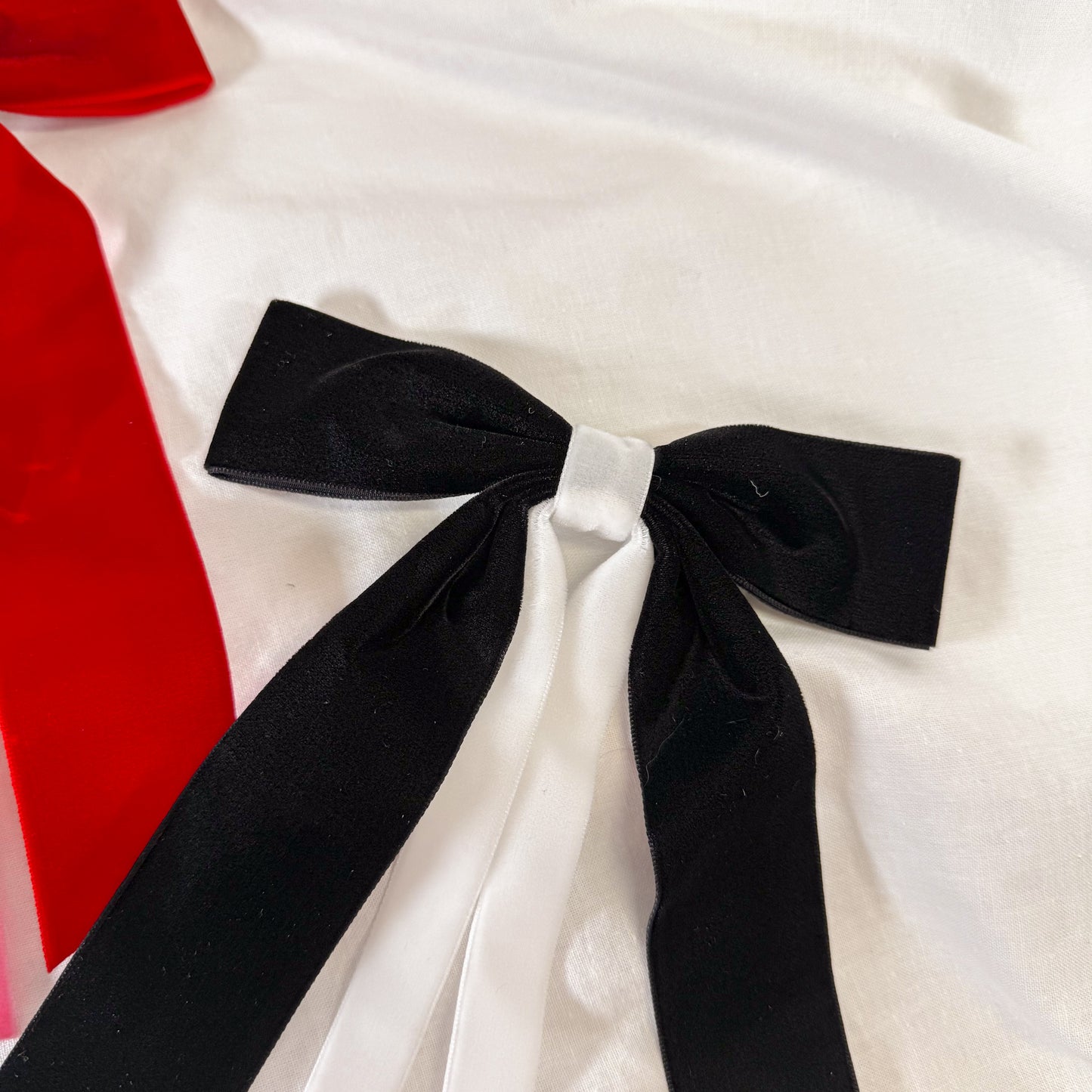 Two Tone Velvet Hair Bow