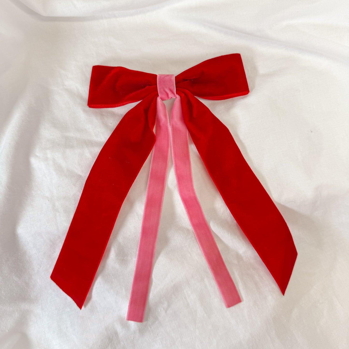 Two Tone Velvet Hair Bow