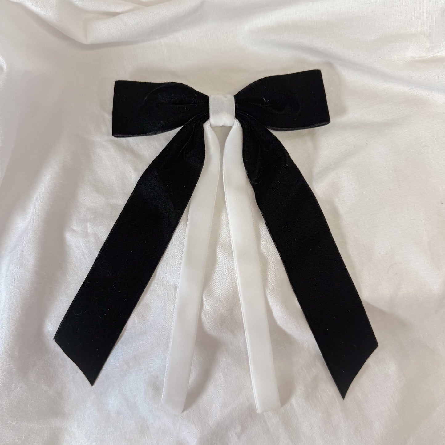 Two Tone Velvet Hair Bow