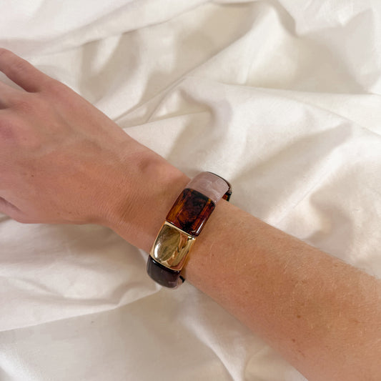 Neutral Block Stretch Bracelet